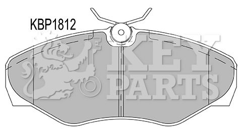 KEY PARTS Комплект тормозных колодок, дисковый тормоз KBP1812